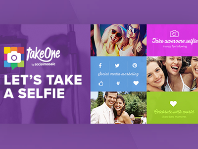 Takeone Selfie colors freelacne selfie social icons social network socialmedia marketing takeone ui ux