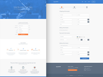 TeamtMP Website Design flat icons mobile responsie paymentgateway sports team ui ux web website