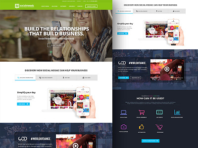 Socialmosaic.me clean css design development flat html5 icons ui ux webdevelopment websitedesign wordpress