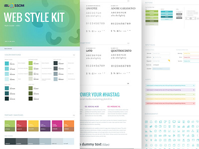 Iblossom Web Ui Kit colors design development flat forms free freelance html icons style sheet ui kit web style kit