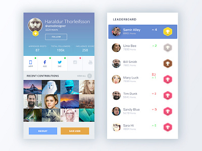 InGageApp By iBlossom app facebook free influencer instagram mobile app mockup networking psd social network twitter uixu