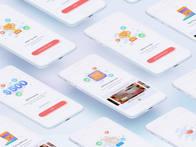 Lucky Winner App and illustration app ui application design flat design freelancer icon illustration mobile application ui kit ui ux