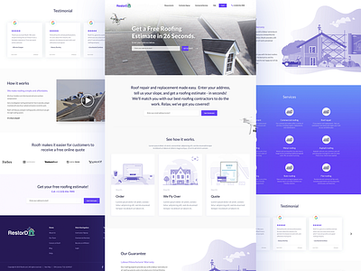 RestorD Web Layout custom artwork drone flat icon freelancer icons illustration illustration design ui ux web 3.0 web design web developmemnt website website concept website desgin wordpress