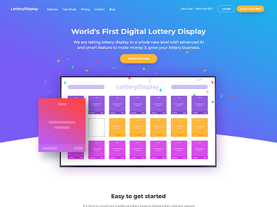 Lottery Display Website artwork clean ui cleanlayout colorful cta customize display digital lottery fun hero heroimage homepage jackpot lottery lottery web lotterydisplay product design webdesign webdevelopment website website design