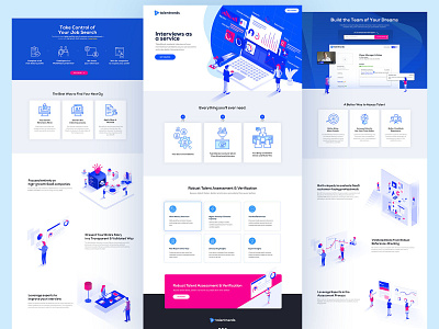 Talentnerds branding and website design artwork design austin agency blue clean ui design clean ui ux freelance creative agency freelance web designer freelancer graphs heroimage homepage illustration isomatic lineicons pink saas landing page web artwork web layout website design