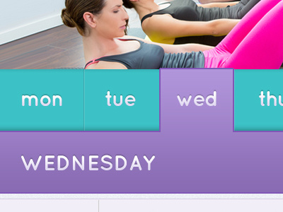 Yoga calendar shot mobile app.