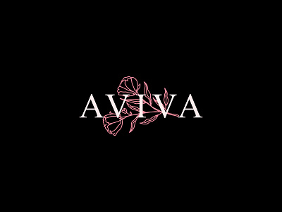 Aviva Cosmetics cosmetic logo cosmetics flower flower logo logo