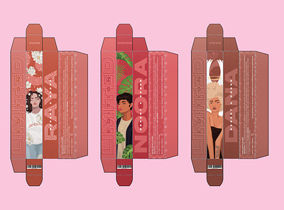 Lipstick Packaging and illustrations illustration lipstick packaging