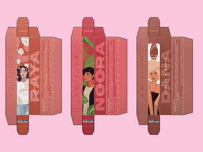 Lipstick Packaging and illustrations illustration lipstick packaging