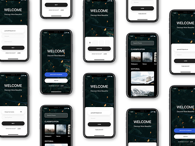 Wallpapers app part1 design ios log in sign in sign up ui ux design wallpapers