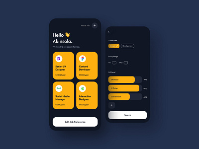 Job App UI Design