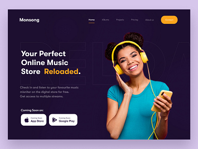 Music Web Landing Page