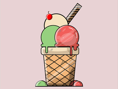 Ice Cream 3d branding