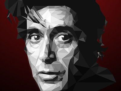 Al Pacino low poly portrait actor al pacino artdirection design illustration low poly lowpoly portrait