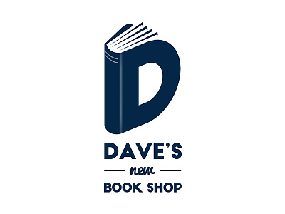Dave's new book shop Logo artdirection book design illustration logo logodesign typography