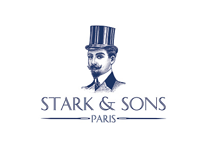 Stark & Sons Logo artdirection branding design illustration logo logodesign logotype logotypedesign portrait typography