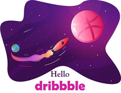 Hello Dribbble! design icon illustration minimal