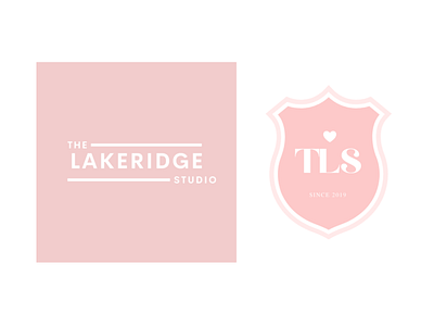 Lakeridge Studio branding design clean feminine logo logo design monogram pink