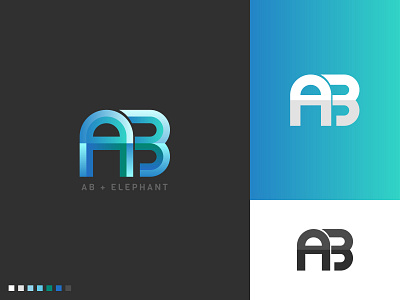 AB + ELEPHANT Logo Design