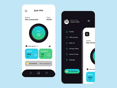 UI concept for VPN app by Anisha R on Dribbble