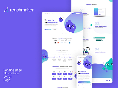 Reachmaker - Landing-page and Dashboard app branding design graphic design illustration logo ui ux webdesign