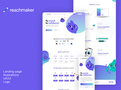 Reachmaker - Landing-page and Dashboard