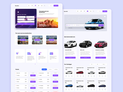 Travel Booking Web Design (Train & Car)