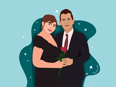 Paolina y Nicola avatar icons comic icon illustration