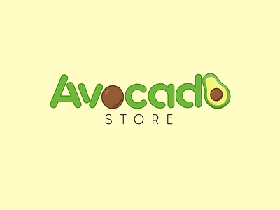 Avocado Store Logo branding design icon illustration