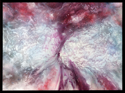 Red Roots Nebula canvas art canvas cheba nebula oil space spray paint star formation