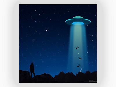 UFO illustration photoshop ufo ufos