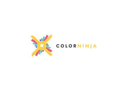 Color Ninja business color design graphicdesign graphics illustration logo logodesign logotype minimal minimalistic modern simple logo