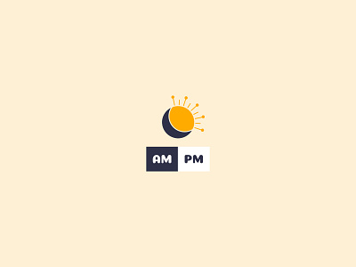 am pm logo design