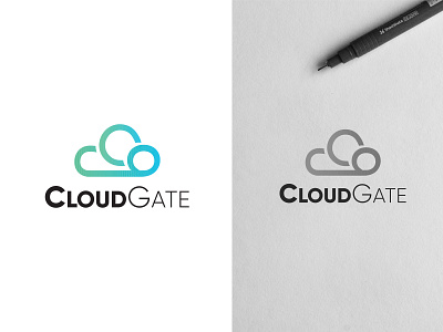 Cloud Gate Logo branding business cloud cloud app cloud computing gate graphicdesign illustration it logo logotype minimal minimalistic simple logo