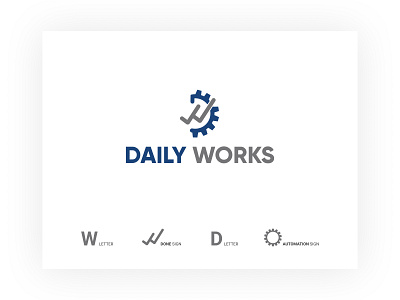 Daily Work Logo | SAAS Based Company automation branding company d d letter d letter logo design graphicdesign icon illustration logo logodesign minimal minimalistic saas saas company simple logo w w letter w letter logo