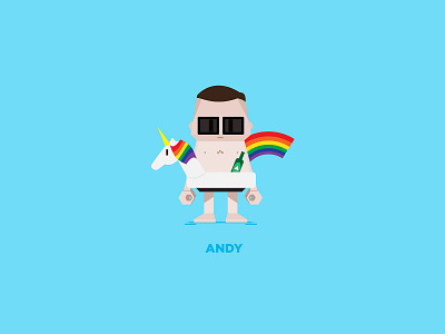 Andy on holidays illustration vector