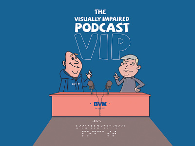 Blue Van Man Podcast Illustration animation art branding design flat illustration illustrator logo minimal vector