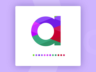 "a" Logo Design aroonanim colors dribbleshot graphic design illustrator letter lettering logo logodesign