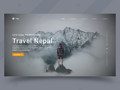 Travel Landing Page UI Design