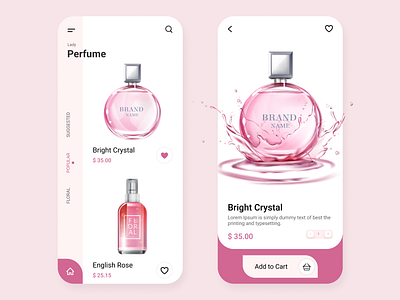 Perfume Mobile App Design