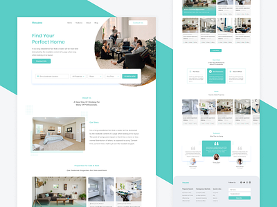 Real Estate Landing Page clean home page home page design landing page uiux web web design web page weblayout website website design