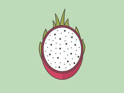 Dragon Fruit fruit illustration pastel skecth tropical vector
