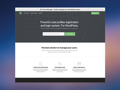 WP User Manager - Landing Page