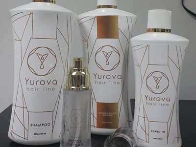 Yuroba Hair Line design hair product label packaging labeldesign logo packaging design product product design