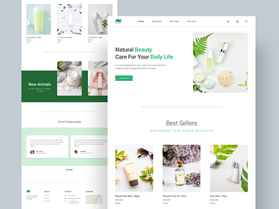 Natural Beauty Product Shop Home Page by Rezaul Karim on Dribbble