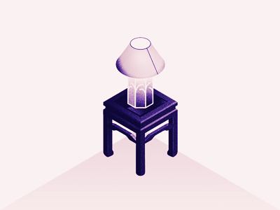 ❑ illustration isometric lamp