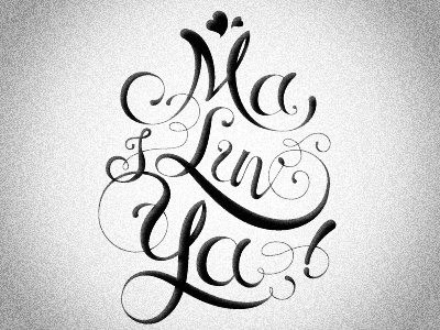 Ma I luv ya! custom day drawn experiment hand mothers swirls type typography