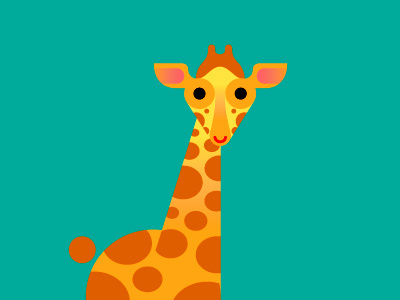 Giraffe animal cute dude flash giraffe happy pal super vector zen