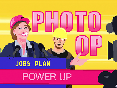 BCFED Game Over Christy Campaign 8bit animation boss canada game games illustration politics powerup videogame