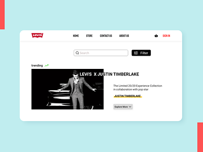 Levi's Homepage Redesign e commerce homepage levis redesign ui